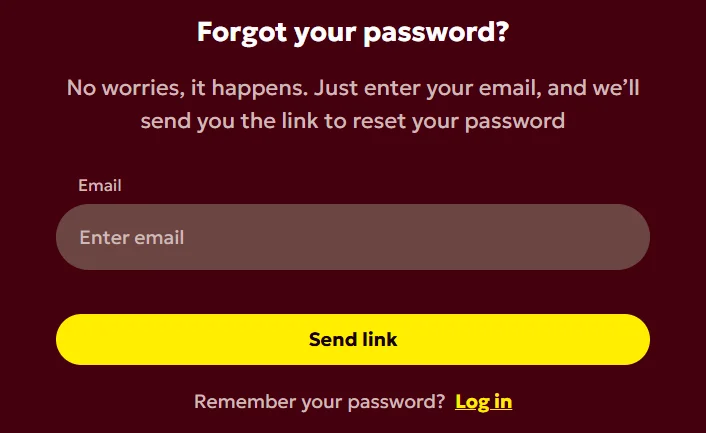 Spinnobon Casino Resetting a Forgotten Password