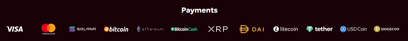Spinobon Casino payment methods including cards and cryptocurrencies